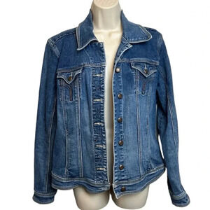 Tria Fitted Denim Jacket Vintage Styling Sz L